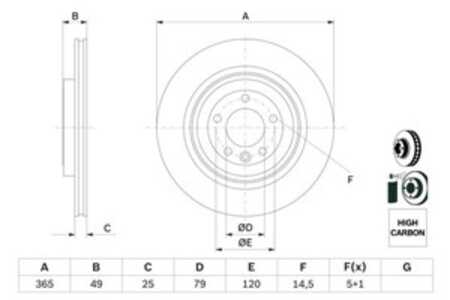 Bromsskiva, Bakaxel, land rover range rover iv, range rover sport ii, LR 033303