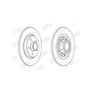 Bromsskiva, Bakaxel, mercedes-benz,renault, 402024076R, 4154200102, 4154200302, 4154203300, 4154204300, 4154210100, 432004327R,