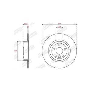 Bromsskiva, Bakaxel, land rover,mercedes-benz, LR072016