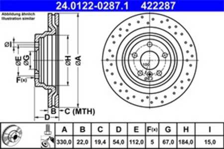 Bromsskiva, Bakaxel, mercedes-benz m-klass [w166], 166 423 04 12, A 166 423 04 12