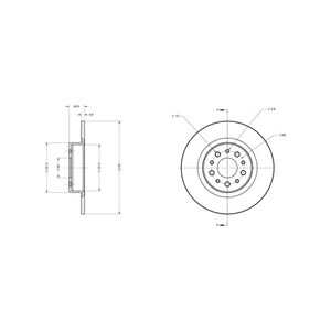 Bromsskiva, Bakaxel, alfa romeo 147, 156, 156 sportwagon, gt, 46469908, 46542702