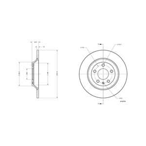 Bromsskiva, Bakaxel, audi a6 allroad c6, 4F0 615 601 G