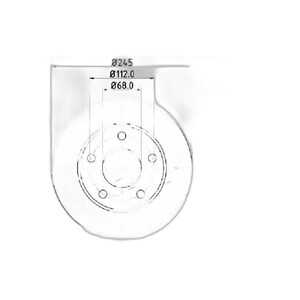 Bromsskiva, Bakaxel, audi,skoda,vw, 4A0615301A, 4A0615601A, 8E0615601