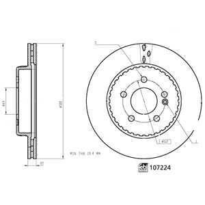 Bromsskiva, Bakaxel, mercedes-benz, 000 423 18 12, A000 423 18 12