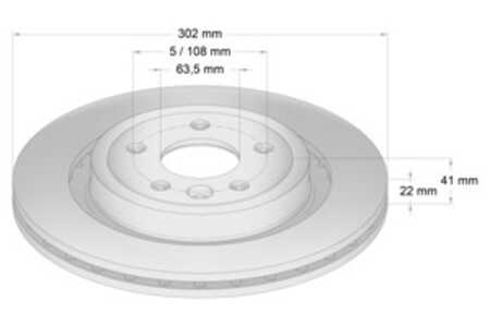 Bromsskiva, Bakaxel, volvo s60 ii, s80 ii, v60 i, v70 iii, xc70 ii, 31341483, 31471028