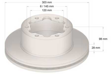 Bromsskiva, Bakaxel, vw crafter buss, crafter flak/chassi, crafter skåp, 2N0 615 601A, 2N0 615 601C