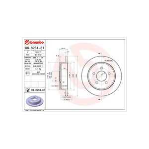 Bromsskiva, Bakaxel, jeep grand cherokee i, wrangler i, wrangler ii, 52008184, 52008184AB