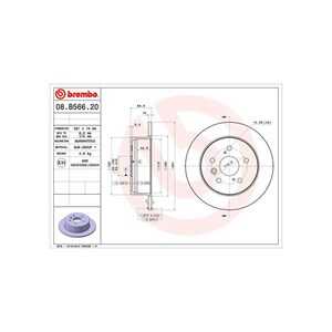 Bromsskiva, Bakaxel, lexus es, toyota aurion, avalon sedan, camry sedan, 4243106120, 4243133150