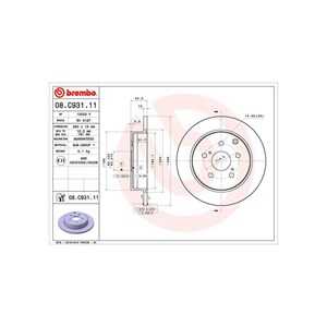 Bromsskiva, Bakaxel, toyota mirai, prius plus, prius plus van, 4243147050, 4243147080