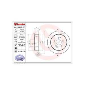 Bromsskiva, Bakaxel, ssangyong actyon ii, korando, korando van, tivoli, xlv suv, xlv van, 4840134100, 4840134101, 4840135100, 4