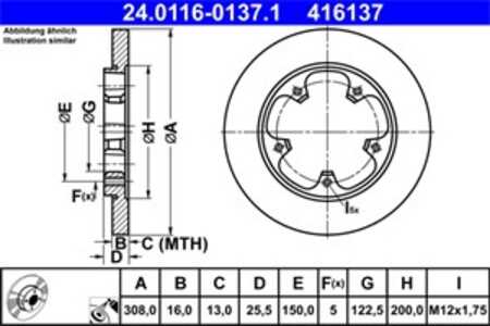 Bromsskiva, Bakaxel, ford transit v363 buss, transit v363 flak/chassi, transit v363 skåp, 1815599, BK31-2A315-AB