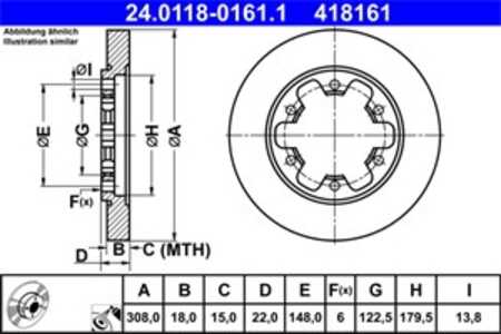 Bromsskiva, Bakaxel, ford transit v363 buss, transit v363 flak/chassi, transit v363 skåp, 1815600, BK31-2A315-BD