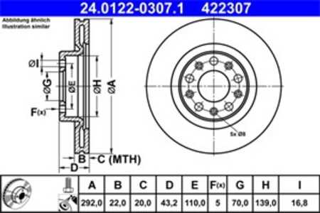 Bromsskiva, Bakaxel, alfa romeo giulia, stelvio, 50545300, 50554320