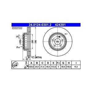 Bromsskiva, Bakaxel, mercedes-benz, 000 423 07 12, A 000 423 07 12