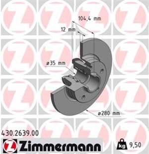 Bromsskiva, Bakaxel, fiat,nissan,opel,renault,vauxhall, 4 422 288, 432007343R, 432022742R, 43206-00Q0H, 43206-00Q0M, 6000620071