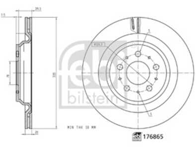 Bromsskiva, Bakaxel, tesla model 3, 1044631-00-D