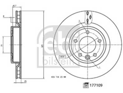 Bromsskiva, Bakaxel, land rover discovery v, discovery van v, range rover iv, range rover sport ii, LR084067, LR161897