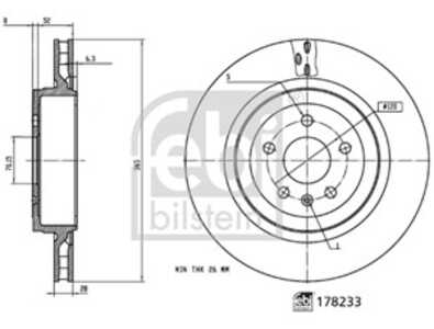 Bromsskiva, Bakaxel, tesla model s, 600643100C, 600643100D