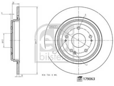 Bromsskiva, Bakaxel, honda cr-v v, 42510-TNY-E00