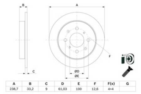 Bromsskiva, Bakaxel, honda city sedan v, jazz iii, jazz iv, 42510-TF0-000, 42510-TG0-T00, 42510-TG5-H00