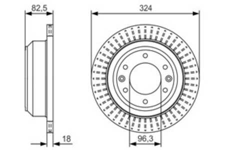 Bromsskiva, Bakaxel, hyundai h-1 cargo, h-1 travel, 584114H300