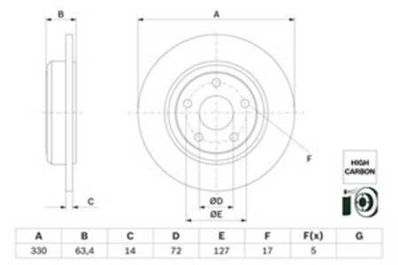 Bromsskiva, Bakaxel, jeep grand cherokee iii, grand cherokee iv, grand cherokee van, 52124 763AC, 52124 763AD