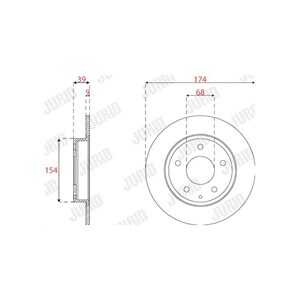 Bromsskiva, Bakaxel, mazda 3, 3 halvkombi, 3 sedan, 3 skåp/halvkombi, cx-3, cx-30, B45G26251A