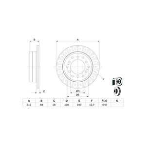 Bromsskiva, Bakaxel, toyota fj cruiser, fortuner, land cruiser prado, land cruiser van, 424310K230, 4243160311