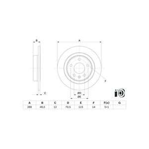 Bromsskiva, Bakaxel, opel,vauxhall, 13517857, 13521008