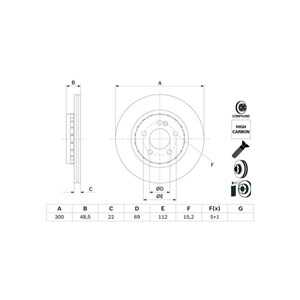 Bromsskiva, Bakaxel, mercedes-benz, 000 423 18 12, A 000 423 18 12