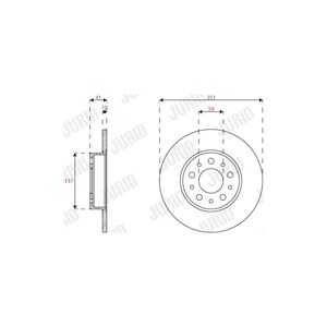 Bromsskiva, Bakaxel, fiat tipo halvkombi, tipo kombi, tipo sedan, 52048984, 52048985, 52067389, 52067390