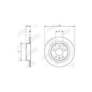 Bromsskiva, Bakaxel, opel,vauxhall, 13517857, 13521008