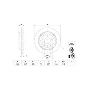 Bromsskiva, Bakaxel, jeep grand cherokee iii, grand cherokee iv, grand cherokee van, 68240 048AA