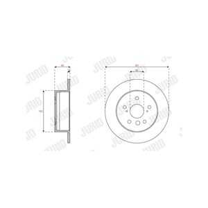 Bromsskiva, Bakaxel, mercedes-benz x-klass [470], x-klass flak/chassi [470], 4704230200, A4704230200, N4704230200