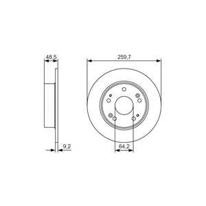 Bromsskiva, Bakaxel, honda accord vi, accord vii, 42510-SDA-A00