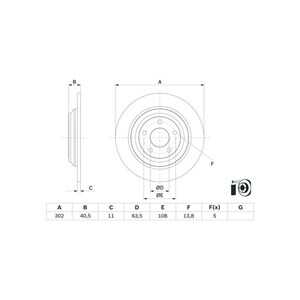 Bromsskiva, Bakaxel, ford focus iv, focus sedan iv, focus turnier iv, kuga iii, 2210993