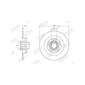 Bromsskiva, Bakaxel, renault espace v, megane grandtour iv, megane halvkombi iv, talisman, talisman grandtour, 432021878R, 4320