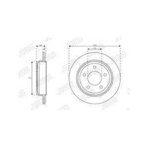 Bromsskiva, Bakaxel, chrysler 300m, concorde, 4779111AA, 4779111AB, 4779111AC