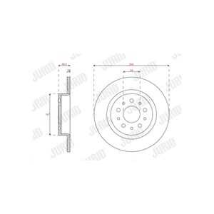 Bromsskiva, Bakaxel, fiat tipo halvkombi, tipo kombi, tipo sedan, 52026321, 52067392