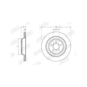 Bromsskiva, Bakaxel, mercedes-benz gle [w166], gle coupe [c292], m-klass [w166], 1664230112, 1664230600, A1664230112, A16642306