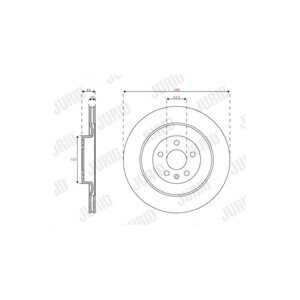 Bromsskiva, Bakaxel, volvo xc40, xc90 ii, 31400779, 31687441