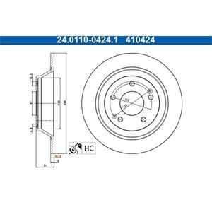 Bromsskiva, Bakaxel, ssangyong tivoli, tivoli grand, xlv suv, xlv van, 48401-35000, 48401-35001