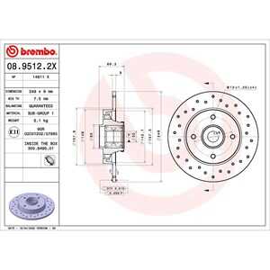 Bromsskiva, Bakaxel, citroën,ds,opel,peugeot, 1613500780, 1619237980, 3648487, 424919, 424932, E169512, ZQ51014280