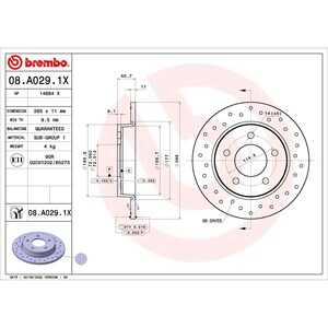 Bromsskiva, Bakaxel, mazda 3, 3 sedan, 5, BFF426251, BP4Y26251B, BP4Y26251C, BP4Y26251D, C24Y26251A, C24Y26251B, C24Y26251C, C2