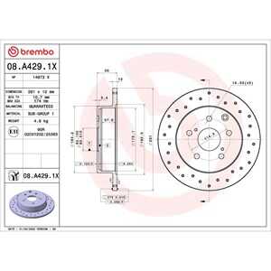 Bromsskiva, Bakaxel, lexus hs, toyota mark x zio i, rav 4 iii, rav 4 iv, rav 4 van iv, 424310R010, 424310R020, 4243142060