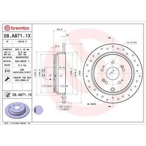 Bromsskiva, Bakaxel, honda cr-v iii, cr-v iv, 42510SWWG01, 42510T1GG00, 42510T1GG01