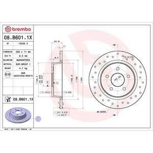 Bromsskiva, Bakaxel, ford, 1683383, 1683384, 1829615, AV612A315AA, AV612A315BA, CV6Z2C026B, CV6Z2C026C, DV612A315AB, DV612A315B