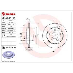 Bromsskiva, Bakaxel, suzuki swift v, 5561168R00