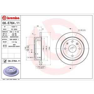 Bromsskiva, Bakaxel, chevrolet evanda, daewoo evanda, magnus, 96389659