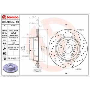 Bromsskiva, Bakaxel, bmw x5 [e70, f15, f85], x6 [e71, e72, f16, f86], 34216771970, 34216793247, 34216868940, 34216886479